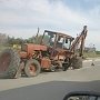 На Фиолентовском шоссе в Севастополе трактор «потерял» колесо