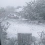 В столице Крыма выпал снег