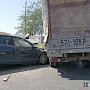 ДТП на выезде из Симферополя: столкнулись грузовой и легковой автомобили