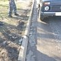 Из-за пешехода столкнулись автомобили в Керчи