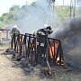 Слаженная работа в сцепке: севастопольские огнеборцы повышают профессиональные навыки на огневой полосе психологической подготовки