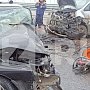 Движение на Крымском мосту остановлено из-за лобового столкновения трёх авто