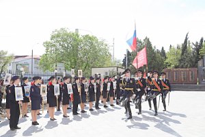 В Управлении МВД России по городу Севастополю прошёл праздничный митинг, посвящённый Дню Победы в Великой Отечественной войне