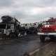 В Ровенской области в ДТП сгорели два грузовика и пять внедорожников