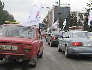 «Русский блок» провёл автопробег в честь годовщины освобождения Запорожья