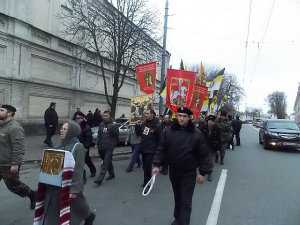 В Киеве шествие в честь Дня русского единства собрало несколько сотен человек