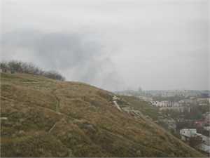 Столица Крыма заволокло черным дымом