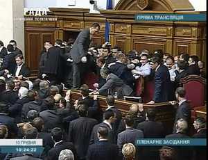 В Верховной Раде опять драка, в парламенте объявлен перерыв