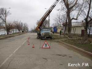 Энергетики помогают керчанам безопасно обрезать деревья