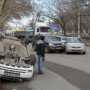 В Столице Крыма легковушка сделала сальто и устроила пробку