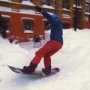 Киевляне устроили катание на лыжах и сноуборде на Андреевском спуске