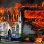 На трассе в Крыму сгорел автобус с детьми