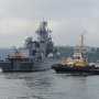 Флагман Черноморского флота вышел в поход со стрельбой