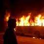 На объездной дороге в Столице Крыма загорелся автобус с пассажирами