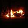 На трассе в Крыму машина врезалась в дерево и сгорела