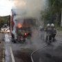 На Ангарском перевале загорелся грузовик
