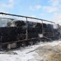 На трассе возле Севастополя сгорела фура с бумагой