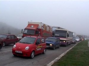 В утренний час пик симферопольская объездная трасса была заблокирована