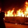 В Столице Крыма сгорел автобус