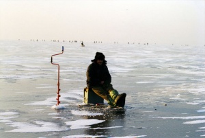 В +10 крымские рыбаки без опаски выходят на лед