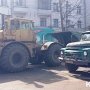 В Керчи снова провалилась дорога на Горького, идёт ремонт