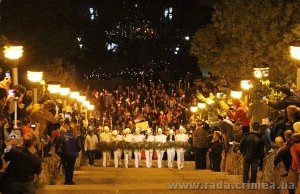 Свет факела в память о Великой Победе