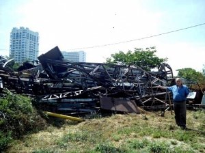 В Севастополе снесли каркас цирка на улице Пожарова