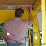 Владимир Константинов оставил памятную надпись в автобусе Народного ополчения Крыма