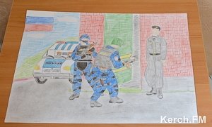 В Керчи прошёл конкурс детского рисунка «Мои родители работают в полиции!»