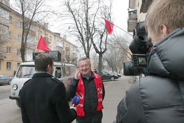 Первый секретарь Псковского обкома КПРФ А.А. Рогов дал интервью ГТРК «Псков»