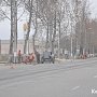 В Керчи на улице Генерала Петрова устанавливают ограждения
