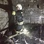 Поздним вечером в Севастополе сгорел павильон на рынке