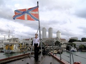 «Москва» завершает пребывание в Коломбо