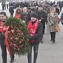 Ленинград: Коммунисты и комсомольцы почтили память жертв блокады