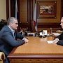 Встреча Сергея Аксёнова с главой администрации города Евпатории Андреем Филоновым