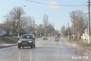 В Керчи на улице Чкалова порыв водовода