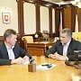 Встреча Сергея Аксёнова с директором ГУП РК «Крымгазсети» Сергеем Тарасовым