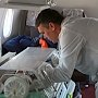Самолет МЧС России осуществляет санитарную эвакуацию троих детей из Крыма в Пермь