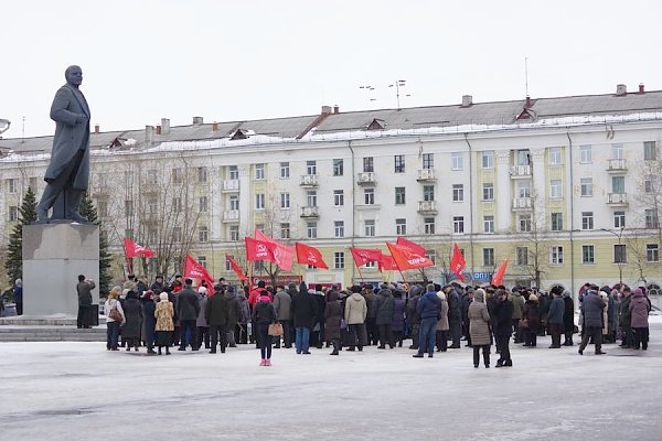 Архангельская область. Митинги в честь 97-ой годовщины создания Красной Армии