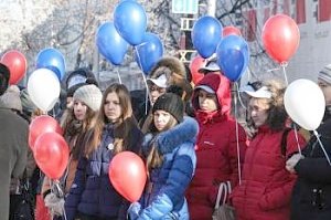 В столице Башкортостана прошёл флешмоб «70 дней до 70-летия Победы в Великой Отечественной войне»