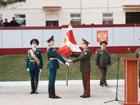Сергей Аксёнов принял участие в церемонии вручения боевого знамени 112 отдельной бригаде внутренних войск МВД России
