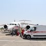 Спецборт МЧС России совершает санитарно-авиационную эвакуацию троих пациентов из Крыма