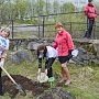Волонтеры Всероссийского Корпуса высадили Лес Победы