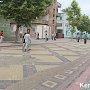 Улица в центре Керчи оказалась в песке после ливня