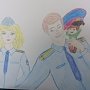 Семейные портреты полицейских нарисовали дети крымских правоохранителей