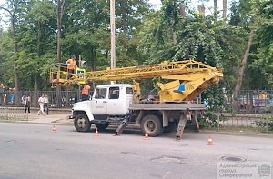 В Столице Крыма спецсигналами отмечают аварийно-опасные участки дорог