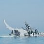 Корабли постоянного соединения ВМФ России в Средиземном море провели учение