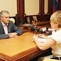 Сергей Аксёнов провёл рабочую встречу с Уполномоченным по правам человека в Крыму