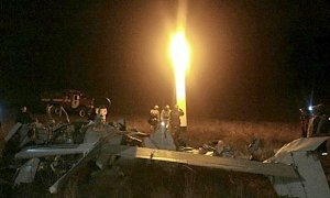 Обнародовано видео с места крушения самолета в Крыму