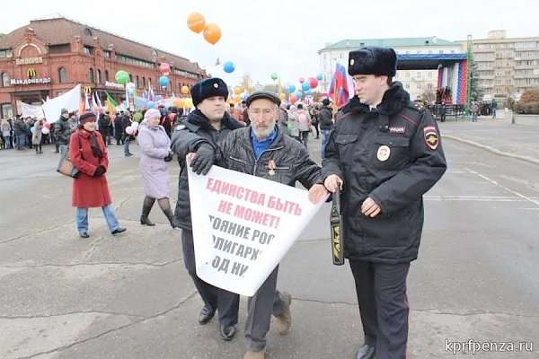 В Пензе активист КПРФ задержан на митинге в честь Дня народного единства